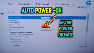 How to Set Auto Power ON after Power outage on HP Elitebook Mini PC BIOS #hplaptop