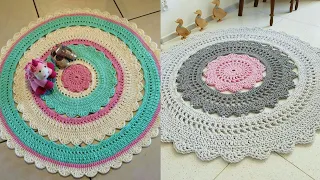 Floor Rug Crochet Carpet Rug, Floor mat, Decorative Area Rugs