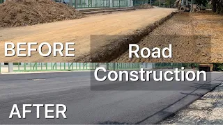 Asphalt Road Construction : Turning An Earth Surface to Asphalt Road (Premix) Pavement Installation