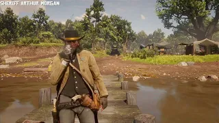 Gang's Reaction When Arthur Returns to The Camp Dressed as a Sheriff - Red Dead Redemption 2