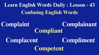 Learn English | Fancy English | Superb English Words | Rhyming words | Lesson – 43