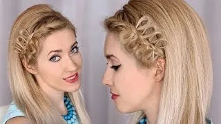Bow braid headband tutorial :: Party hairstyle for medium/long hair