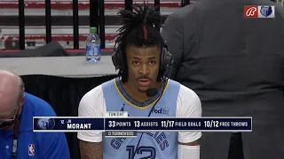 Ja Morant puts up monster 33 points, 13 assists and 0 turnovers vs. Blazers