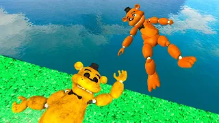 GMOD Ragdolls | FNAF: Freddy vs Golden Freddy (Physics demonstration) ep.1