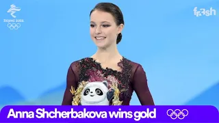 Anna Shcherbakova wins gold 🇹🇼 Beijing 2022