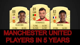 FIFA 21 I MANCHESTER UNITED PLAYER RATINGS IN 5 YEARS FT. RASHFORD, BRUNO FERNANDES, MARTIAL