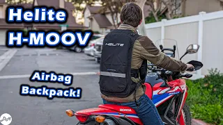 Airbag Backpack for Motorcycles – Helite H-MOOV Cordless Electric Backpack with CO2 Protection