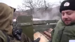 Дебальцево Ополчение на передовой Militia at the forefront 08 02 War in Ukraine