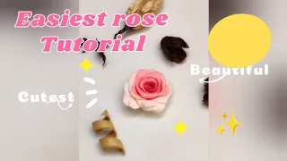 Easiest ever Rose using easy rose cutter 🌹💖| easy fondant rose tutorial