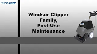 Windsor Carpet Extractor Post-Use Maintenance