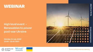 High level Round table discussion: Renewables to power post-war Ukraine