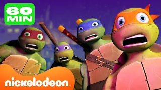 Tartarugas Ninja | 60 MINUTOS com Leonardi, Michelangelo, Raphael e Donatello! 🐢💥 | Nickelodeon