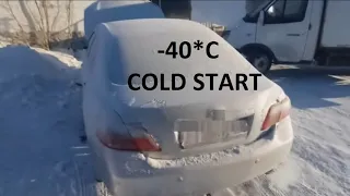 Extreme car cold start compilation #101 -40*C | Запуск двигателя в мороз -40