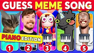 GUESS MEME SONG | 🎹🎵 The Amazing Digital Circus, Chipi Chapa Cat, Toothless Dance | Piano Edition