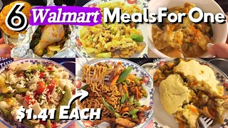 Making 6 One Person Walmart Meals For $8.45 | Extreme Grocery Budget Challenge