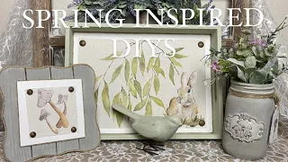 SPRING INSPIRED DIYS Mushroom & Bunny decor using IOD transfers.