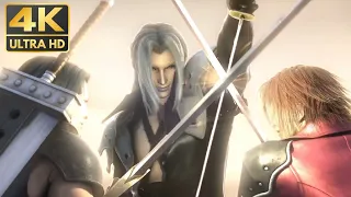 Angeal & Genesis VS Sephiroth Japanese Dub [4K] Crisis Core Final Fantasy VII Reunion セフィロス VS アンジール