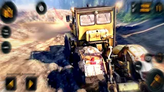 Spintires MudRunner: K-700 KIROVETS Tractor Pulls URAL 375 Out of Fule Heavy Mudy Road