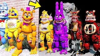 ANIMATRONICS ROCKSTAR VS TODOS TWISTED ANIMATRONICS PESADELOS? | GTA V Five Nights at Freddy's