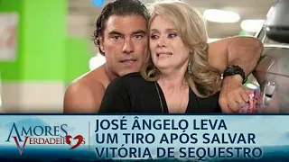 José Ângelo leva um tiro após salvar Vitória de sequestro | Amores Verdadeiros (15/02/21)