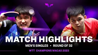 Lin Shidong vs Tomokazu Harimoto | MS R32 | WTT Champions Macao 2023