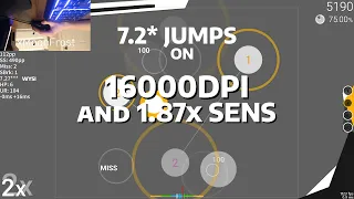 [osu!] 16,000DPI + 1.87x Sensitivity w/ Handcam