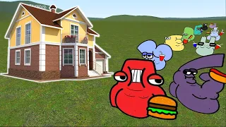 FAT ALPHABET LORE FAMILY VS HOUSE In Garry's Mod