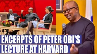 BIG SHOCK😮 TINUBU'S CAMP FRUSTRATED AS PETER OBI GIVES LECTURE IN HARVARD UNIVERSITY, US