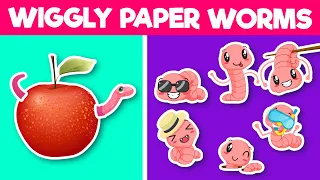 Make Paper Worms Move Easy Cool Activity for Kids - They Can Even Dance