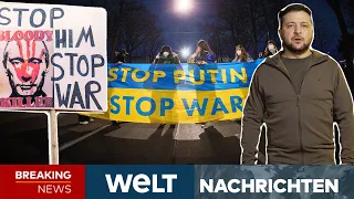 UKRAINE-KRIEG: Selenskyj will weltweite Anti-Kriegs-Demos - Nato-Gipfeltreffen | WELT Newsstream