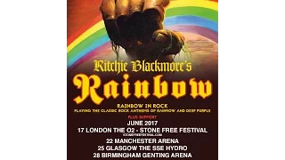 Ritchie Blackmore's Rainbow Touring in 2017