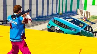 4-Player Flying Cars VS RPGS Minigame - GTA V Online Funny Moments | JeromeACE
