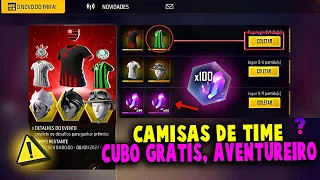 FINALMENTE! PEGUE AS CAMISAS DE TIME BRASILEIRO? PEGUE CUBO MAGICO, AVENTUREIRO, NOVIDADES FREE FIRE