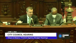 FY2023 Agency Budget Hearings; June 2, 2022