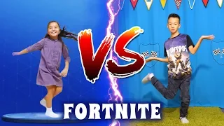 Аминка Витаминка ♥️ Аминка и Адека VS Давид и Артур 😎 Кто КРУЧЕ ? 🏆Fortnite Dance Challenge !