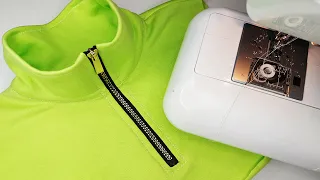 💥 How to Sew a Partial Zipper/ How to sew a zip collar 💥