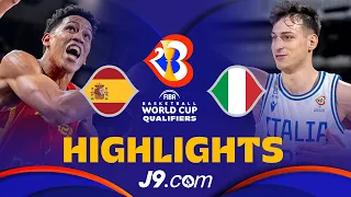 🇪🇸 Spain vs 🇮🇹 Italy | J9 Basketball Highlights - #FIBAWC 2023 Qualifiers