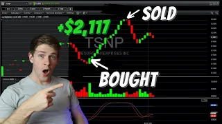 Dip Buying Panics Is The BEST Pattern To Day Trade 💰: +$2,117 In Just 14 Minutes ($TSNP)