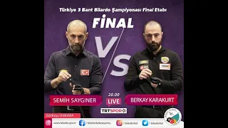 Türkiye 3 Cushion Billiard Championship 2022 | Final Stage Final | Semih Saygıner - Berkay Karakurt