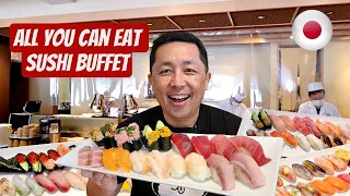 All You Can Eat SUSHI Buffet in Tokyo Japan 🇯🇵 Unlimited Sushi for $25! 🍣 Tokyo Restaurants in Japan