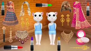 Talking Tom Billu Tow dulhan makeup lipstick funny video ‎‎