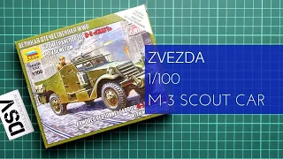 Zvezda 1/100 M-3 Scout Car (6273) Review