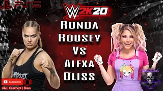 RONDA ROUSEY VS ALEXA BLISS | WWE2K20 GAMEPLAY