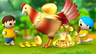 सोने का अंडा देने वाली मुर्गी Golden Egg Chicken Hindi Moral Stories for Kids | JOJO TV Kids Popular