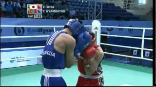 Fly (52kg) SF - Susa (JPN) vs Nyambayar (MGL) - 2012 AIBA Asian Olympic Qualifying Event