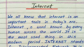 Internet essay writing in english