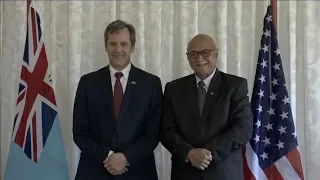 Fijian President receives credentials from the Resident Ambassador of USA to Fiji