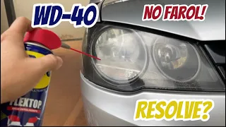 WD-40 restaura farol amarelado?