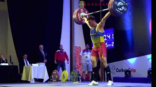 Nicolae Onica (94) - 160kg, 165kg, & 167kg Snatches @ 2016 European U23 Championships