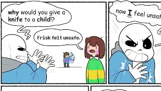 Undertale Comic Dub / Chara Gives Frisk A KNIFE!?